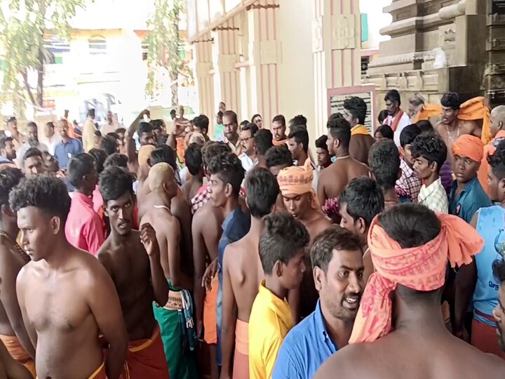 பழனி திரு ஆவினன்குடி கோவிலில் இருதரப்பு பக்தர்களிடையே மோதலால் பரபரப்பு