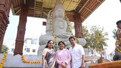 MLC Kavitha : నటుడు అర్జున్ నిర్మించిన హనుమాన్ ఆలయంలో ఎమ్మెల్సీ కవిత పూజలు