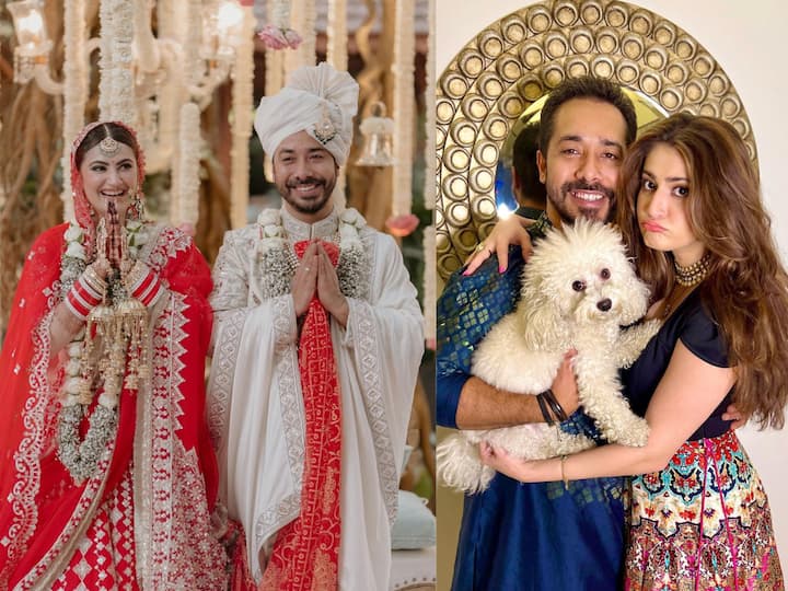 'Drishyam 2' director Abhishek Tripathi and Shivaleeka Oberoi tied the knot on February 9 in Goa. The wedding was a private affair attended by close friends and family. Here are the pics.