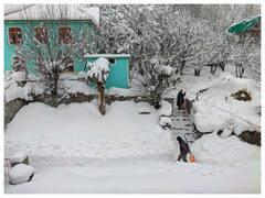 Lahaul And Spiti Covered In White Blanket As Higher Reaches Of Himachal Receive Heavy Snowfall. In Pics