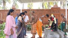 MLC Kavitha : నటుడు అర్జున్ నిర్మించిన హనుమాన్ ఆలయంలో ఎమ్మెల్సీ కవిత పూజలు