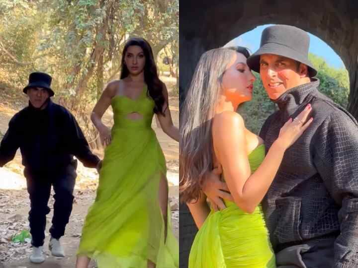 Nora Fatehi And Akshay Kumar Viral Romantic Video on Kudiyee Ni Teri vibe Song Nora Fatehi की Vibes के दीवाने हुए Akshay Kumar, बना डाला इतना रोमांटिक वीडियो...ख़ुद ही देख लें