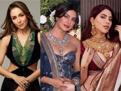 मलाइका से लेकर Priyanka और निक्की, हसीनाओं ने डीप नेक ब्लाउज के साथ पहनी हैवी ज्वेलरी