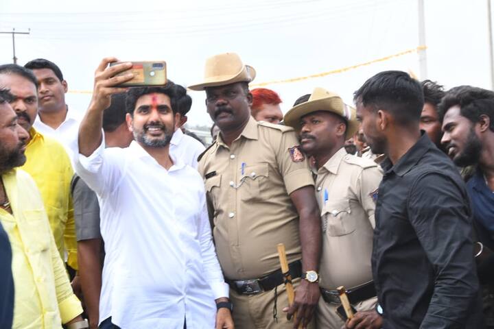 నారా లోకేశ్ యువగళంలో కనిపింపచని డ్రోన్ం షాట్స్