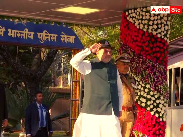 Union Home Minister Amit Shah participated in the passing out parade of 74 RR IPS batch at Sardar Vallabhbhai Patel National Police Academy in Hyderabad on Saturday ఉగ్రవాదంపై జీరో టాలరెన్స్ విధానంతో పని చేయాలి- ఐపీఎస్‌ల ప్యాసింగ్‌ పరేడ్‌లో అమిత్ షా