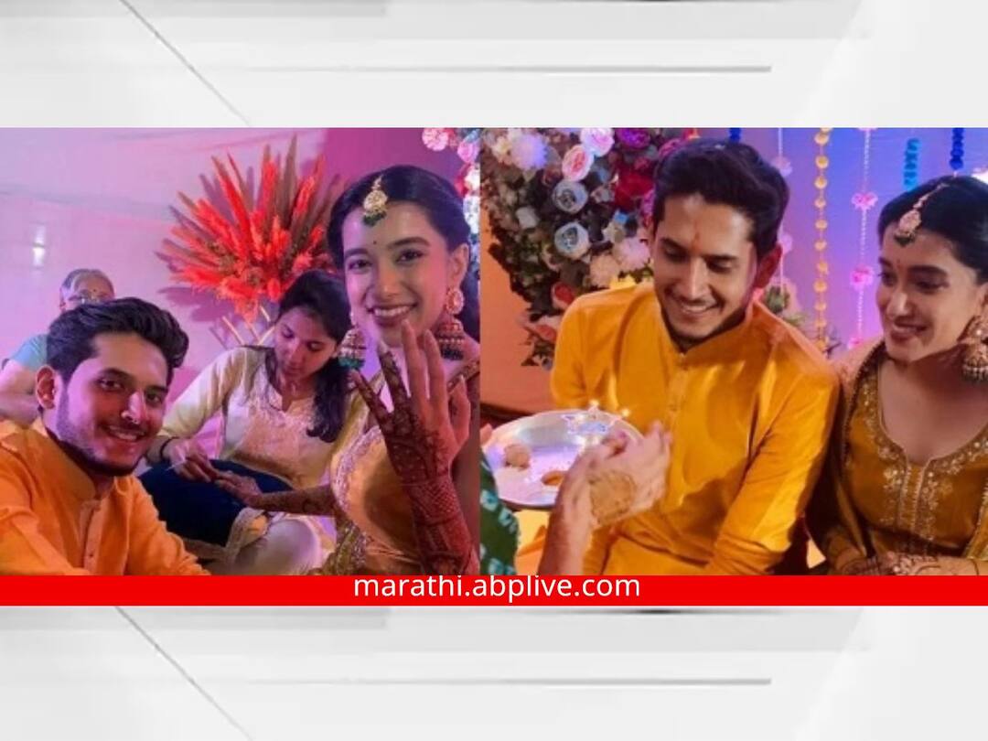 Shalva Kinjawadekar Wedding : ओम लवकरच खऱ्या आयुष्यातील स्वीटूसोबत अडकणार लग्नबंधनात; मेहंदीचे फोटो व्हायरल Yeu Kashi Tashi Me Nandayla marathi serial fame Shalva Kinjawadekar Wedding update Shalva Kinjawadekar Wedding : ओम लवकरच खऱ्या आयुष्यातील स्वीटूसोबत अडकणार लग्नबंधनात; मेहंदीचे फोटो व्हायरल