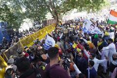 ਭਾਜਪਾ ਦਾ ਵਿਰੋਧ ਕਰਨ ਜਾ ਰਹੇ ਆਪ ਆਗੂ ਪਾਣੀ ਦੀਆਂ ਬੁਝਾੜਾਂ ਨੇ 'ਧੋਤੇ'