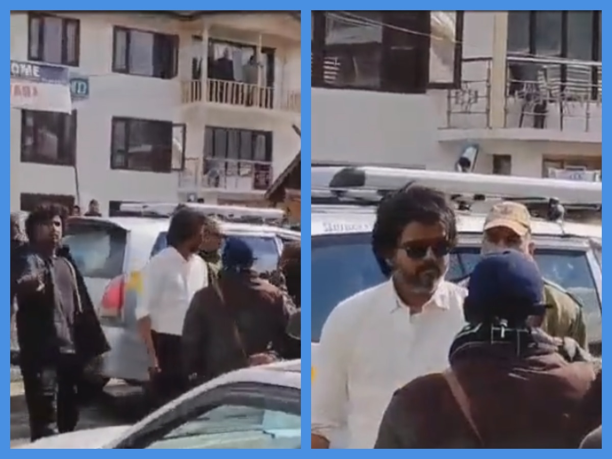 Vijay Lokesh On The Road In Jammu And Kashmir Leo Shooting Spot The Fans  Who Found Out The Video Is Going Viral | LEO Video: Vijay on Jammu and  Kashmir road -