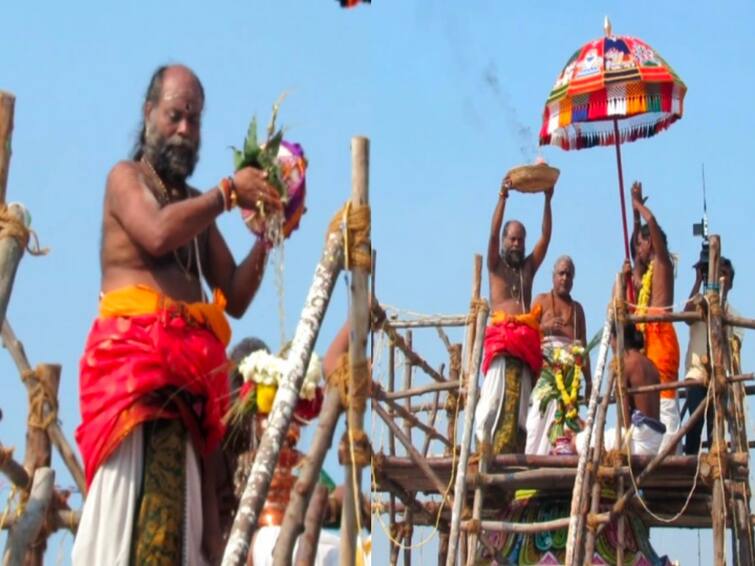 Thirukkuvalai Sri Thiagaraja Swamy Temple Kudamuzku vizha was held Devotees participate ஶ்ரீ தியாகராஜ சுவாமி ஆலயத்தில் குடமுழுக்கு விழா... பல்லாயிரக்கணக்கான பக்தர்கள் பங்கேற்பு..!