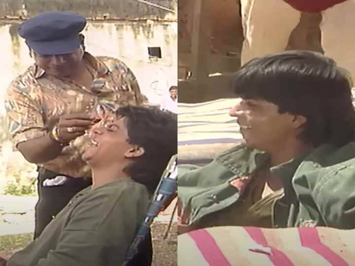 Shah Rukh Khan Film Karan Arjun Action Sequence BTS Video Shared By Pan ...