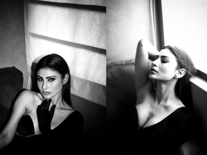 Mouni Roy recently uploaded a series of monochrome pictures in a black outfit and she looked stunning in them. Take a look.