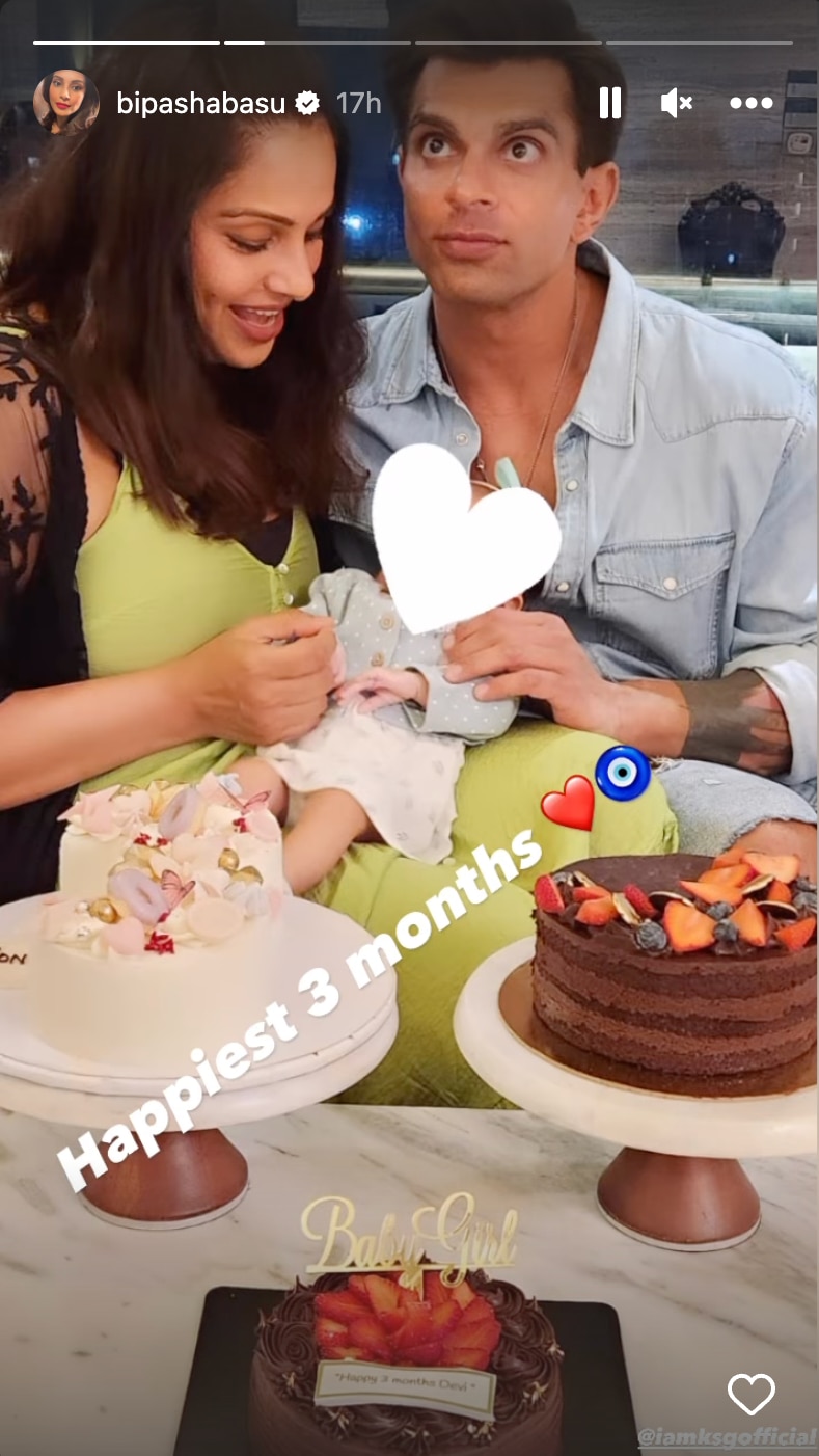 Bipasha Basu-Karan Singh Grover Celebrate Daughter Devi's Three-Month Birthday