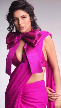 Photos: 'પંજાબી કેટરીના કેફ' શેહનાઝ ગિલના ડિપનેક બ્લાઉઝે ખેંચ્યુ સૌનું ધ્યાન