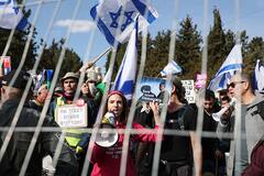 Thousands Protest Outside Israel's Parliament Over Netanyahu's Push For Contentious Judicial Overhaul. SEE PICS