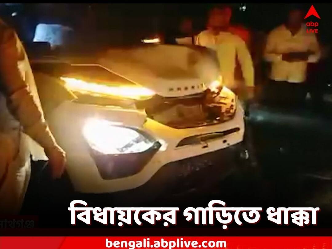 Murshidabad: TMC MLA Zakir Hossain's convoy hit by an accident Murshidabad: বিধায়কের গাড়িতে ধাক্কা! দুর্ঘটনার কবলে জাকির হোসেনের কনভয়
