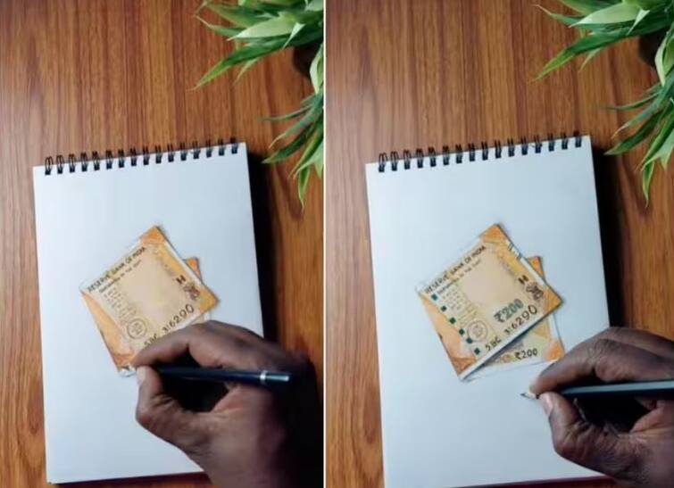 with help of color pencil a artist made a note of two hundred rupees Viral Video: ਕਲਰ ਪੈਨਸਿਲ ਦੀ ਮਦਦ ਨਾਲ ਵਿਅਕਤੀ ਨੇ ਬਣਾਇਆ 200 ਰੁਪਏ ਦਾ ਨੋਟ, ਦਿਸਦਾ ਹੈ ਅਸਲੀ ਵਰਗਾ