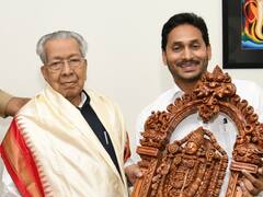 CM YS Jagan Reddy Meets Outgoing Governor Of Andhra Pradesh Biswabhushan Harichandan - PICS