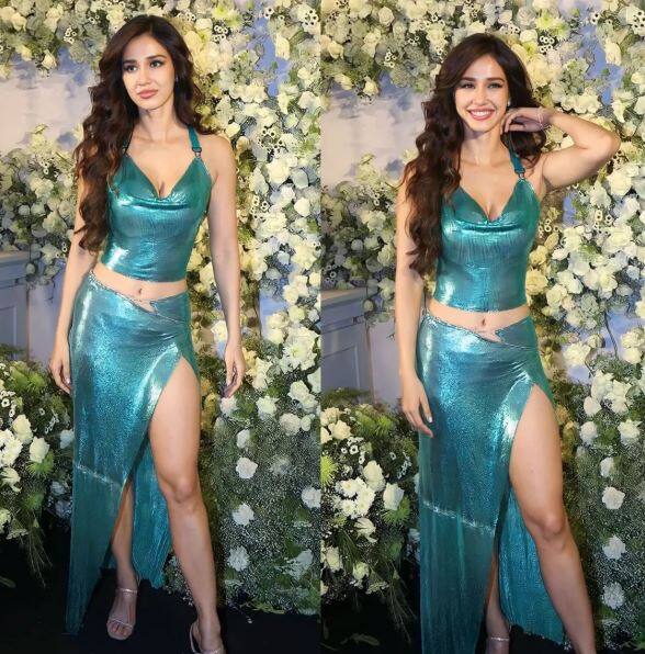 Disha Patani: સિદ્ધાર્થ-કિયારાના રિસેપ્શનમાં ગ્રીન શેડ ડ્રેસમાં જોવા મળી દિશા પટણી