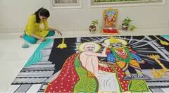 Gajanan Maharaj Prakat Din : दर्यापुरातील विद्यार्थिनीने साकारली गजानन महाराजांची 54 स्क्वेअर फुटांची मनमोहक रांगोळी