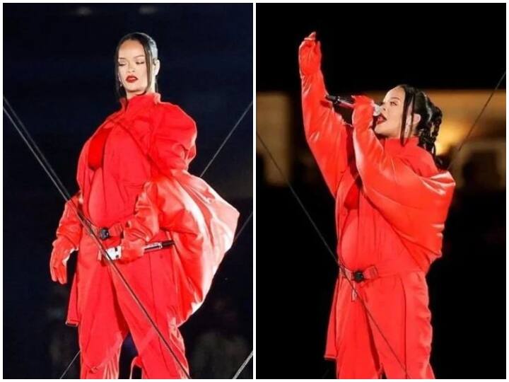 American singer Rihanna is going to be a mother for second time  flaunted baby bump during live performance दूसरी बार मां बनने वाली हैं अमेरिकी सिंगर Rihanna, लाइव परफॉर्मेंस के दौरान फ्लॉन्ट किया बेबी बंप