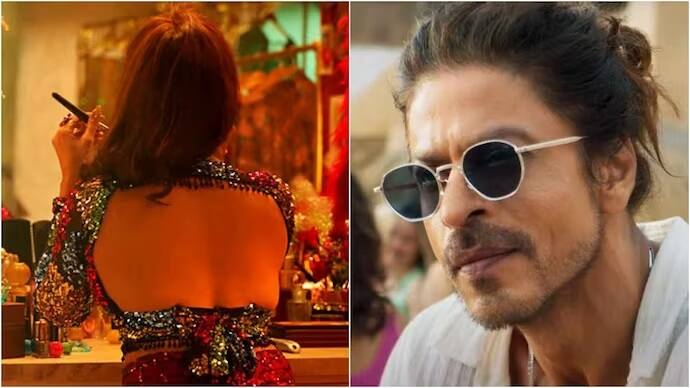 Dream Girl 2 teaser out. Ayushmann Khurrana in backless lehenga flirts with Shah Rukh Khan's Pathaan Dream Girl 2 Release Date: આયુષ્માન ખુરાનાએ બેકલેસ ચોલી પહેરી કરી પઠાણ સાથે વાત, રિલીઝ ડેટ જણાવી