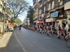 Pune police : कसबा पेठ पोटनिवडणुकीच्या पार्श्वभूमीवर पोलिसांचा रूट मार्च
