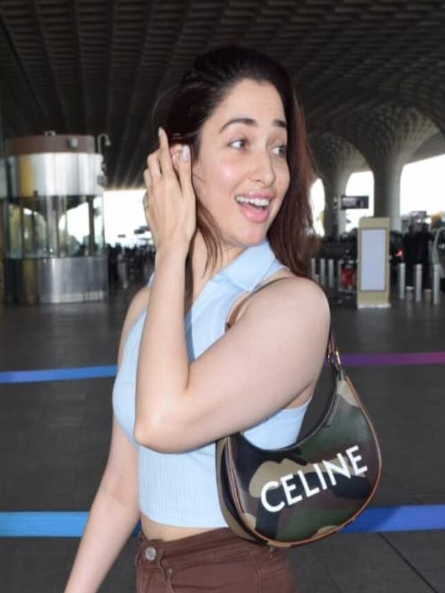 Tamannaah Bhatia Spotted In Off Duty Look At Airport