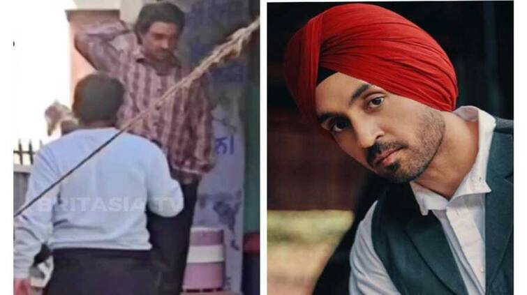 diljit dosanjh cut his hair for film chamkila people got angry seeing him shooting without a turban video Diljit Dosanjh: ਦਿਲਜੀਤ ਦੋਸਾਂਝ ਨੇ 'ਚਮਕੀਲਾ' ਫਿਲਮ ਲਈ ਕਟਵਾ ਦਿੱਤੇ ਕੇਸ? ਬਿਨਾਂ ਪੱਗ ਸ਼ੂਟਿੰਗ ਕਰਦੇ ਦੇਖ ਭੜਕੇ ਲੋਕ, ਕੀਤਾ ਟਰੋਲ