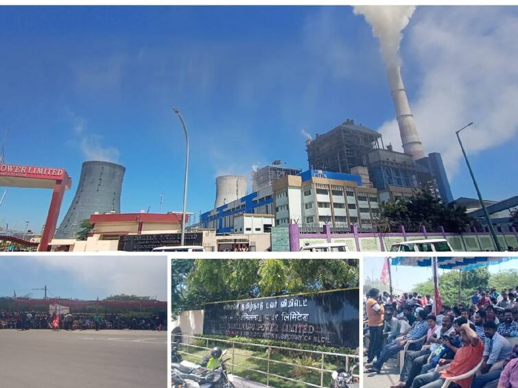 Thoothukudi: NTPL power plant contract workers strike-risk of disruption to power generation TNN தூத்துக்குடியில் அனல்மின் நிலைய தொழிலாளர்கள் வேலைநிறுத்தம் - மின் உற்பத்தி பாதிக்கப்படும் அபாயம்