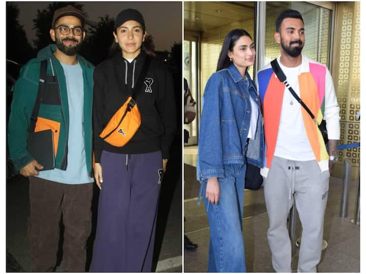 Cricketers Virat Kohli and KL Rahul left for Hardik Pandya's Indian wedding with wife Natasa Stankovic in Udaipur with their actor wives Anushka Sharma and Athiya Shetty, respectively. Take a look.