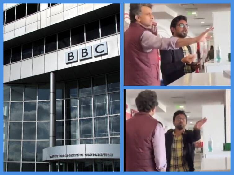 BBC employees and Income Tax official  between argument Video goes viral BBC IT Raid Video: பிபிசி அலுவலக ஐடி ரெய்டு.. அதிகாரிகளுக்கும், பணியாளர்களுக்கும் நடந்த வாக்குவாதம்.. வீடியோ..