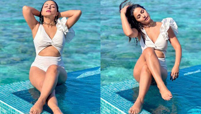 Hina Khan Pics: ਹਿਨਾ ਖਾਨ ਹਮੇਸ਼ਾ ਆਪਣੇ ਬੋਲਡ ਤੇ ਗਲੈਮਰਸ ਲੁੱਕ ਕਾਰਨ ਸੋਸ਼ਲ ਮੀਡੀਆ 'ਤੇ ਸੁਰਖੀਆਂ ਬਟੋਰਦੀ ਹੈ। ਅਭਿਨੇਤਰੀ ਜਦੋਂ ਵੀ ਆਪਣੀਆਂ ਤਸਵੀਰਾਂ ਸ਼ੇਅਰ ਕਰਦੀ ਹੈ ਤਾਂ ਉਹ ਪ੍ਰਸ਼ੰਸਕਾਂ 'ਚ ਤੇਜ਼ੀ ਨਾਲ ਵਾਇਰਲ ਹੋ ਜਾਂਦੀ ਹੈ।