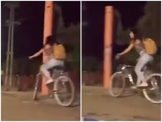Viral Video: ਸਾਈਕਲ ਚਲਾਉਂਦੇ ਹੋਏ ਸਟੰਟ ਦਿਖਾ ਰਹੀ ਸੀ ਕੁੜੀ, ਅੱਗੇ ਜੋ ਹੋਇਆ ਉਹ ਦੇਖ ਕੇ ਦੰਗ ਰਹਿ ਗਏ ਲੋਕ