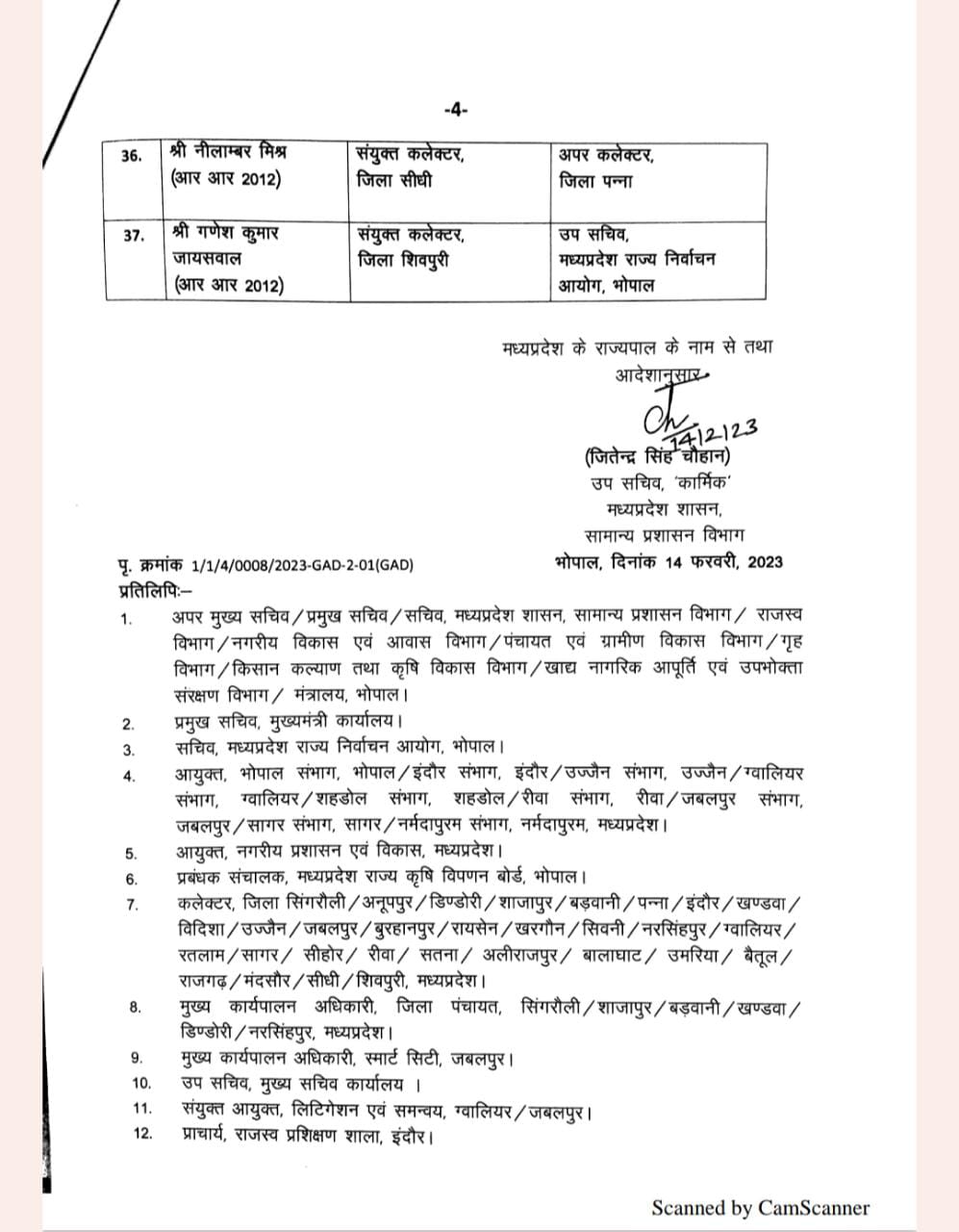 MP News: चुनाव से पहले बड़ा प्रशासनिक फेरबदल, 37 अधिकारियों का ट्रांसफर, चेक करें पूरी लिस्ट