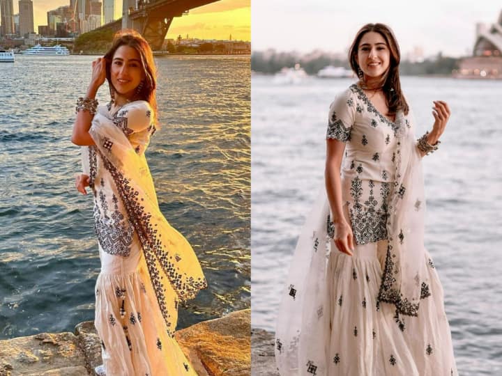 Sara Ali Khan Pics: बॉलीवुड एक्ट्रेस सारा अली खान इन दिनों सिडनी में वेकेशन एंजॉय कर रही हैं. जिसकी कई तस्वीरें उन्होंने फैंस के साथ भी शेयर की. इन तस्वीरों में सारा इंडियन लुक में नजर आई हैं.