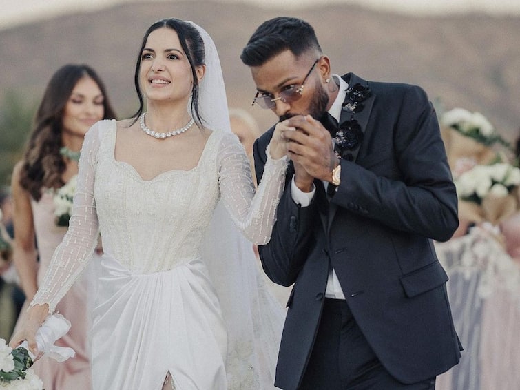 Hardik Pandya And Natasa Stankovic Dance Down The Aisle As They Renew Wedding Vows In Udaipur, WATCH Hardik Pandya And Natasa Stankovic Dance Down The Aisle As They Renew Wedding Vows In Udaipur, WATCH