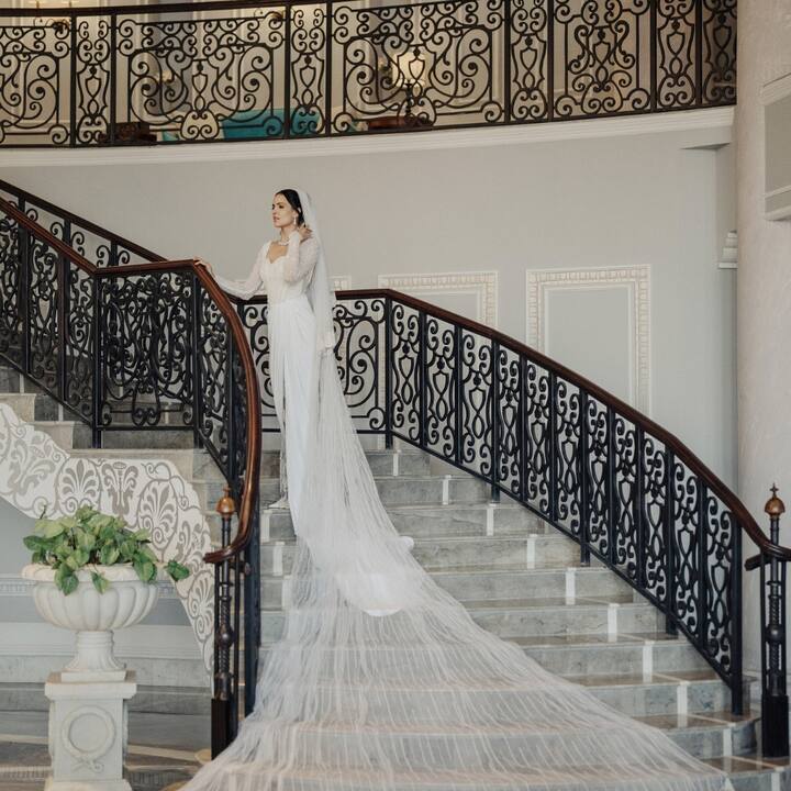 On February 14 the couple shared the photos and wrote, “We celebrated Valentine’s Day on this island of love by renewing the vows we took three years ago. We are truly blessed to have our family and friends with us to celebrate our love.”