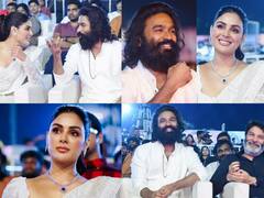 SIR Pre-release event : வெள்ளை உடையில் மாஸாக தனுஷ், அழகான நாயகி சம்யுக்தா,களைகட்டிய வாத்தி படத்தின் தெலுங்கு ப்ரமோஷன்!