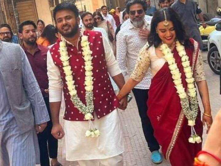 Swara Bhaskar ties knot with Muslim Activist Fahad Zirar Ahmad shares a video watch here Swara Bhasker Wedding : स्वरा भास्कर ने सपा नेता और एक्टिविस्ट फहद अहमद से की सीक्रेट वेडिंग, कोर्ट मैरिज के पेपर शेयर कर की अनाउंसमेंट