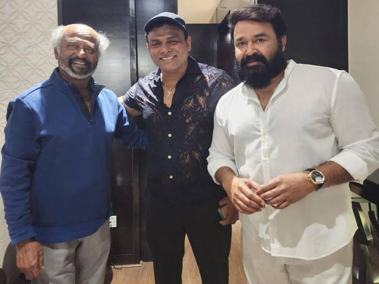 Rajinikanth Mohanlal together from the sets of Jailer Movie picture goes viral Rajinikanth Mohanlal: அனல் பறக்கும் ஜெயிலர் படப்பிடிப்பு தளம்... ரஜினிகாந்த், மோகன்லால் ஃபோட்டோவை ட்ரெண்ட் செய்யும் ரசிகர்கள்!