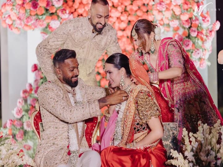 Hardik Pandya and Natasa Stankovic recently shared pictures from their wedding in Rajasthan.