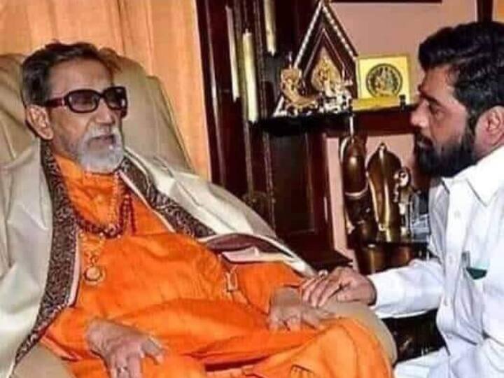 Shiv Sena Symbol CM Eknath Shinde reaction Election Commission decision Bal Thackeray Bow And Arrow Shiv Sena Symbol: तीर-धनुष सिंबल मिलने पर CM शिंदे ने बाल ठाकरे के साथ शेयर की तस्वीर, कहा- 'ये प्रसाद है'