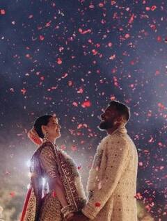 Hardik Pandya: নজরকাড়া সাজে নব দম্পতি, হার্দিক-নাতাশার রিসেপশনের ছবি মন খুশি করবে আপনারও