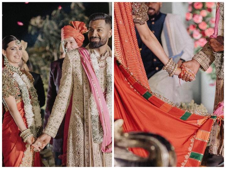 Natasa Stankovic and Hardik Pandya have released photographs from their traditional Hindu wedding, following up on the release of images from their Western ceremony.