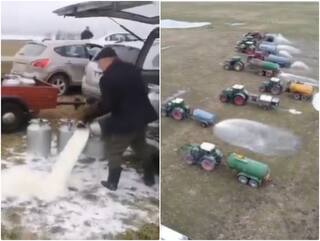 आखिर खेत में दूध को पानी की तरह क्यों बहा रहे हैं किसान? सोशल मीडिया पर भी वायरल हुए वीडियो