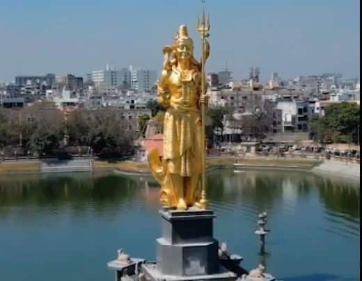 Sarveswar Mahadev's Idol of Lord Shiva will be unveiled today Vadodara: આજે વડોદરામાં સુવર્ણ મઢીત 111 ફૂટ ઊંચી સર્વેશ્વર મહાદેવની પ્રતિમાનું અનાવરણ, 35 હજાર દિવડાની થશે આરતી