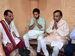 Photo: मुकेश अंबानींची शिवभक्ती, मुलासोबत सोमनाथ मंदिरात केली पूजा