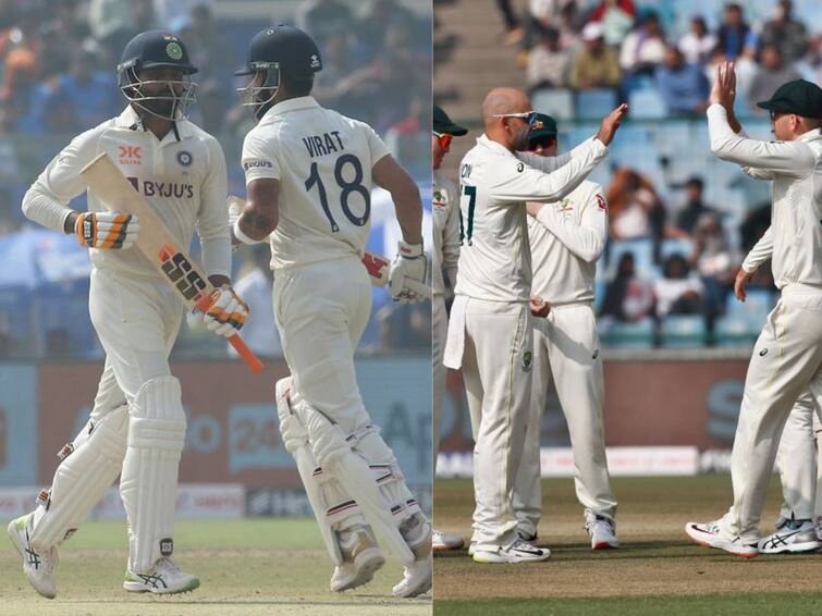 IND vs AUS 2ND TEST india lost 5 wickets against australia delhi test match nathon lyon packed 4 wickets IND vs AUS 2nd Test: நாதன் லயன் சுழலில் சறுக்கும் இந்தியா..! 7 விக்கெட்டுகளை இழந்து தடுமாற்றம்..!
