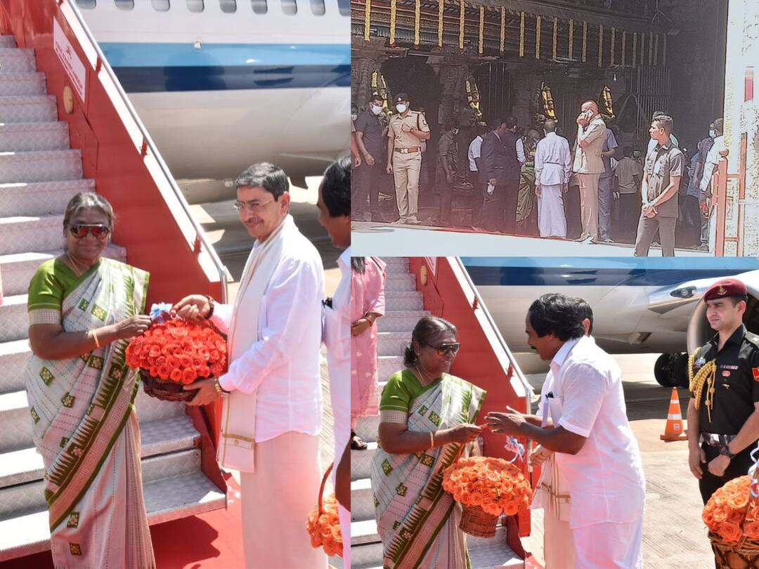 Droupadi Murmu: பூரண கும்ப மரியாதை.. சாமி தரிசனம்.. மீனாட்சி அம்மன் கோயிலில் புதிய வரலாறு படைத்த ஜனாதிபதி..! President of India Droupadi Murmu is worship at Madurai Meenakshi Amman Temple Droupadi Murmu: பூரண கும்ப மரியாதை.. சாமி தரிசனம்.. மீனாட்சி அம்மன் கோயிலில் புதிய வரலாறு படைத்த ஜனாதிபதி..!