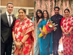 স্মৃতি ইরানির মেয়ের রিসেপশনে চাঁদের হাট, ফ্রেমবন্দি 'তুলসী-মিহির' জুটি